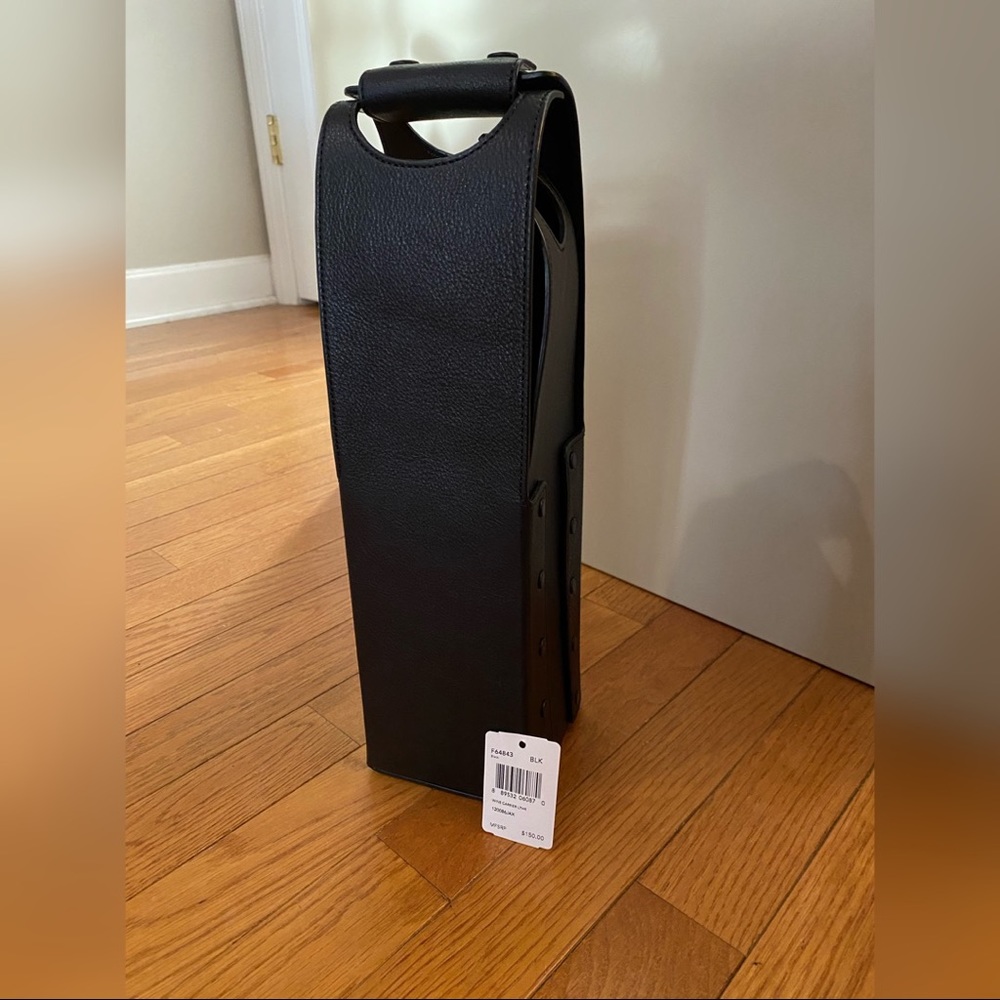 Coach leather wine carrier